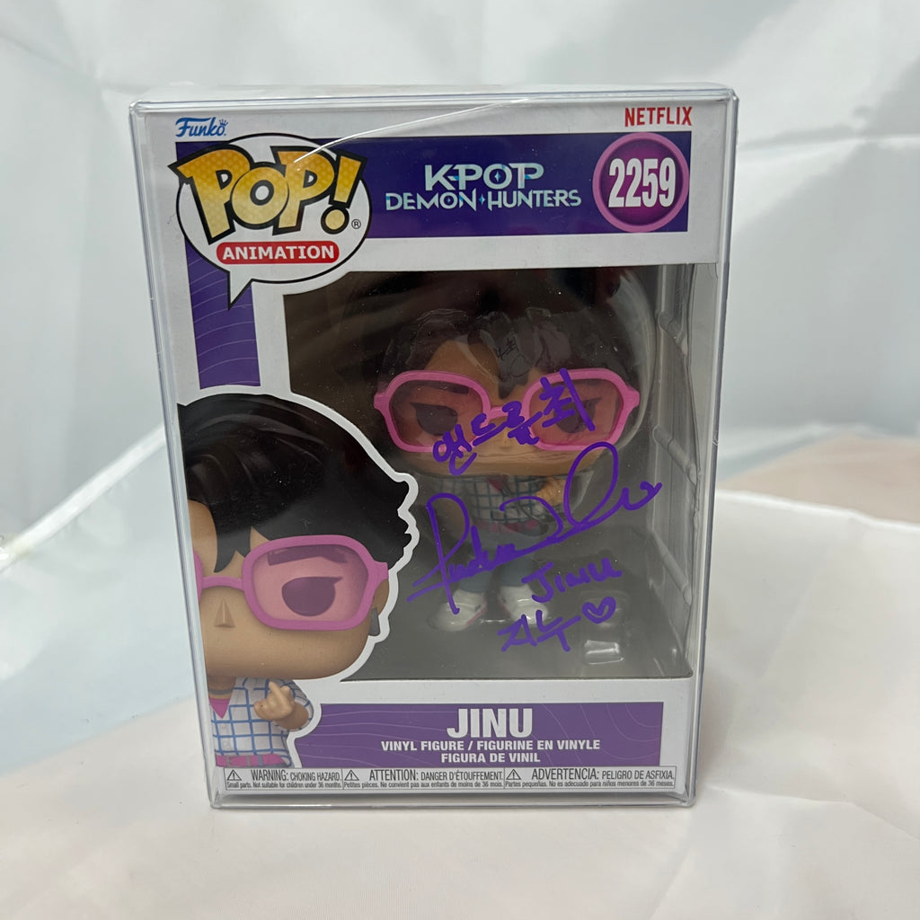 Funko Pop Jinu 2259 K-Pop Demon Hunters Animation Signed Auto Andrew Choi KPOP