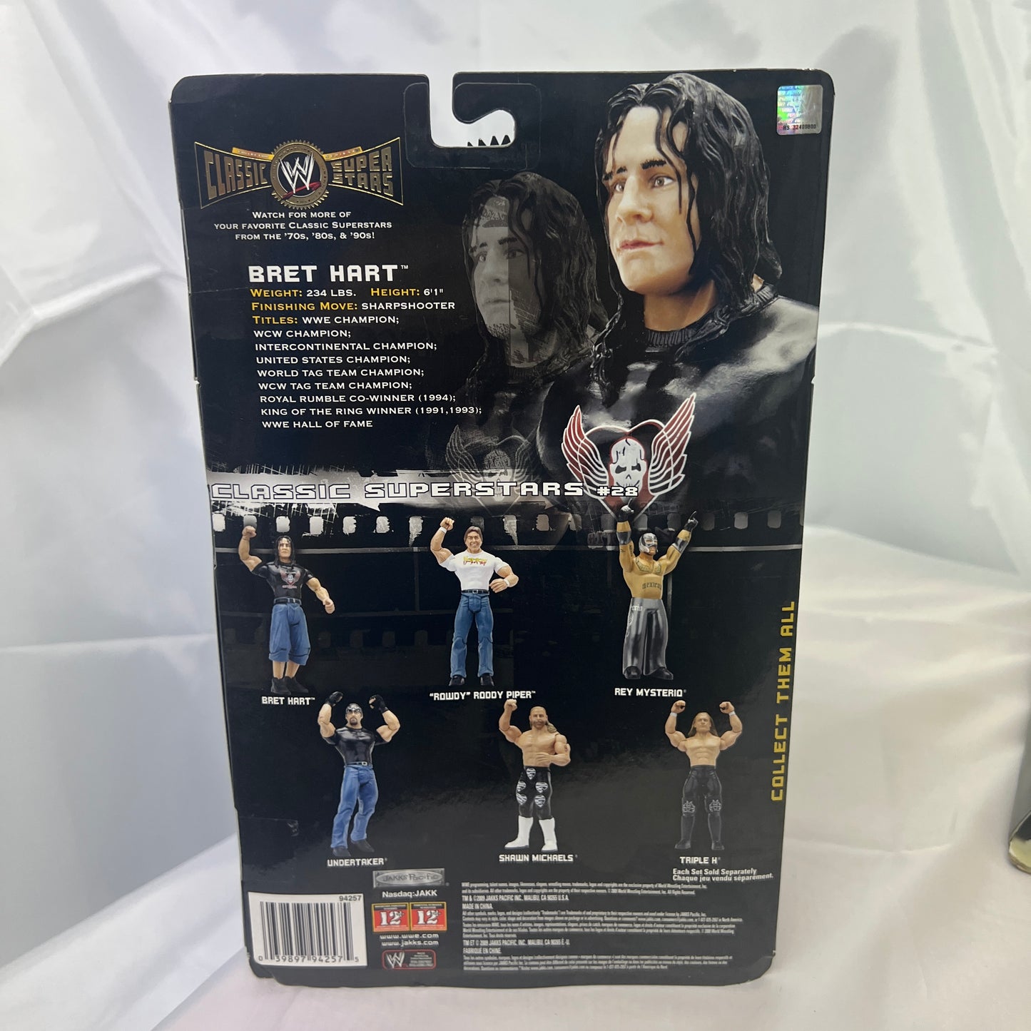 Bret Hart Signed WWE Classic Superstars Action Figure Jakks Series 28