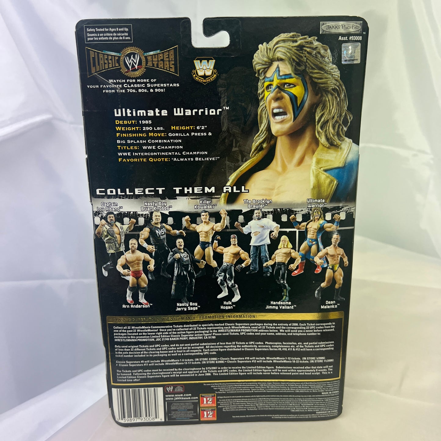 Ultimate Warrior Chase WWE Classic Superstars Action Figure Jakks Series 12