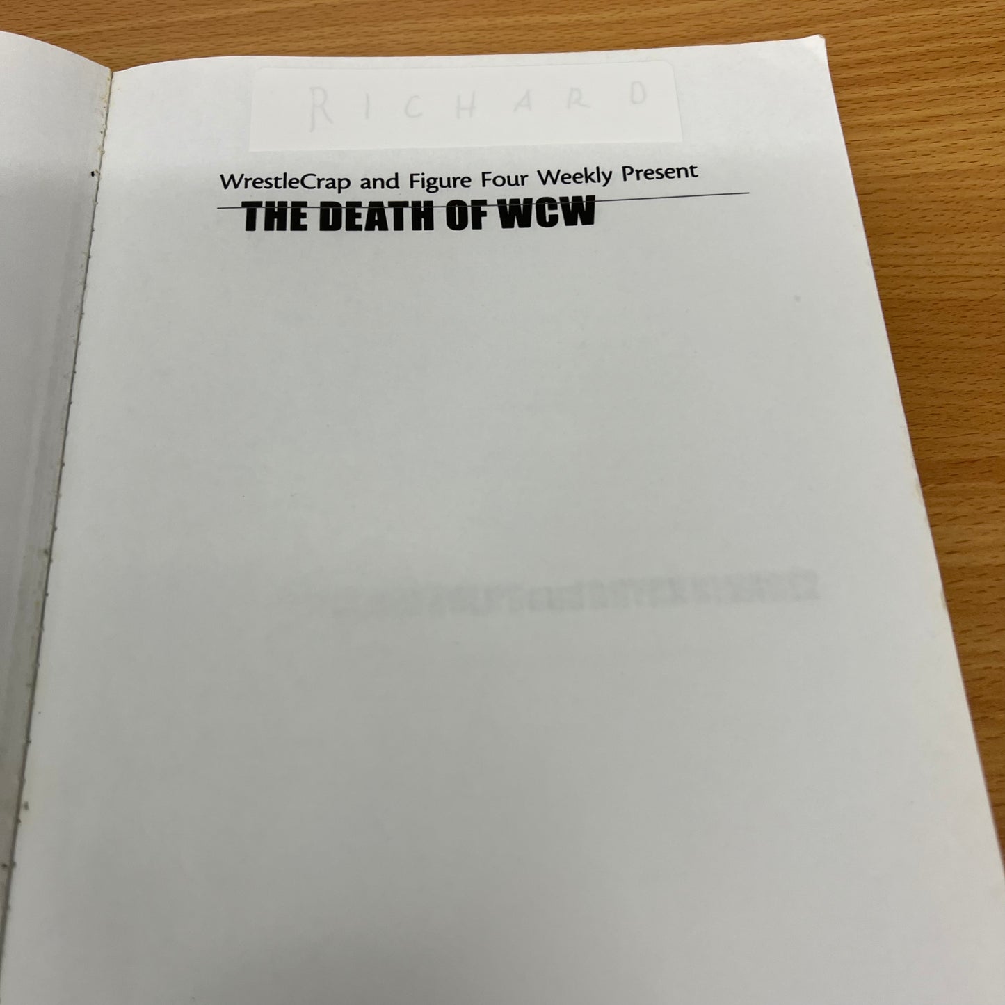 WWE The Death of WCW Book by Bryan Mark Alvarez