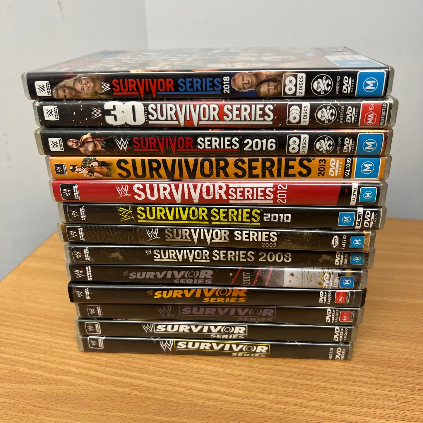 WWE 13x DVDs Survivor Series Set Lot 2003-2010, 12-13, 16-18