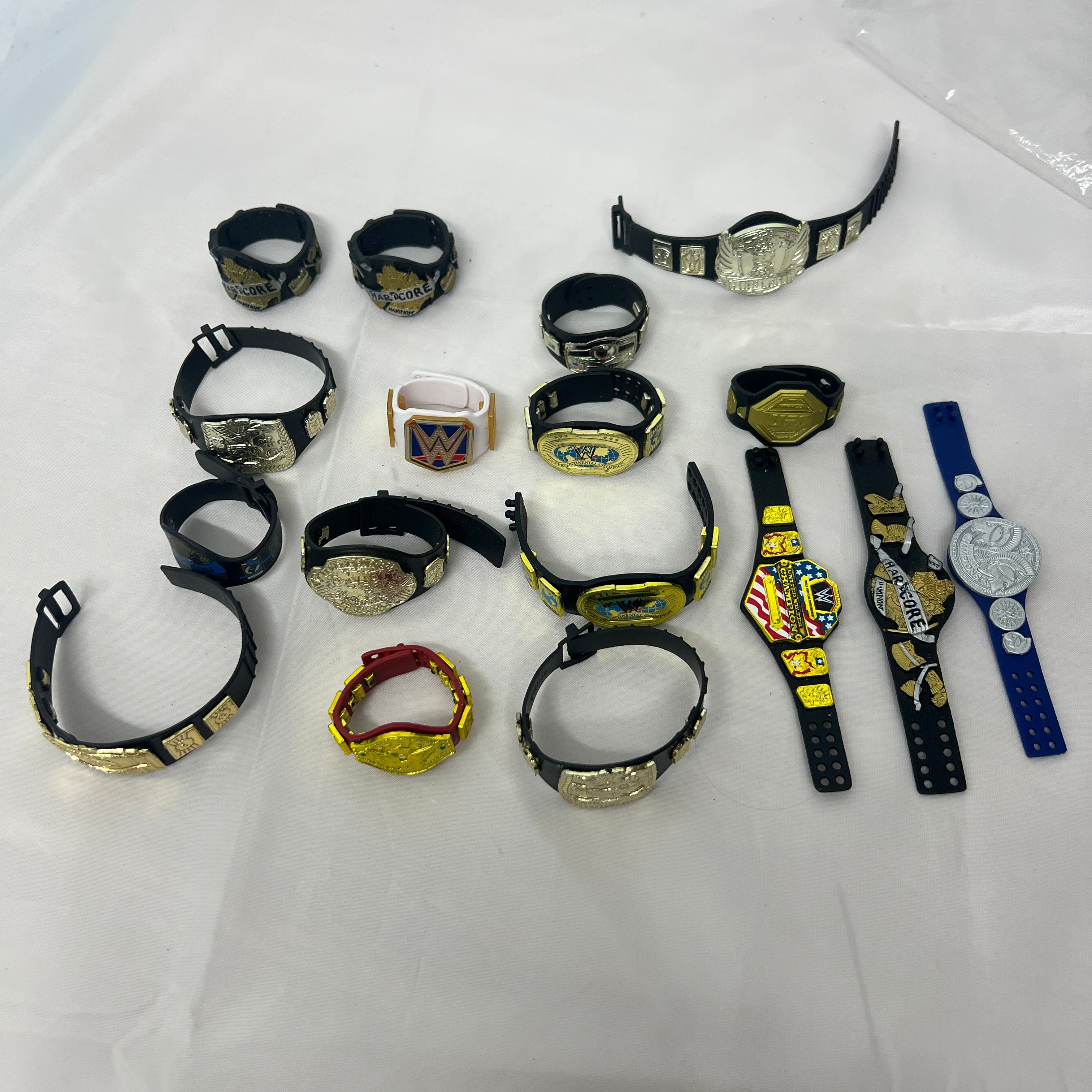 WWE 17 x Action Figure Title Belts Mattel Jakks Lot Championships