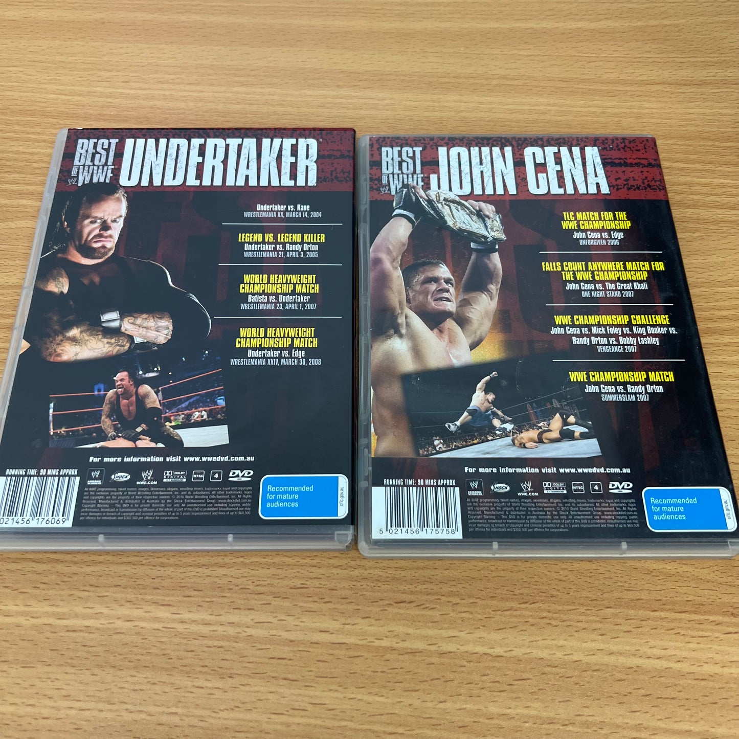 WWE 2x DVDs Best of John Cena and Undertaker