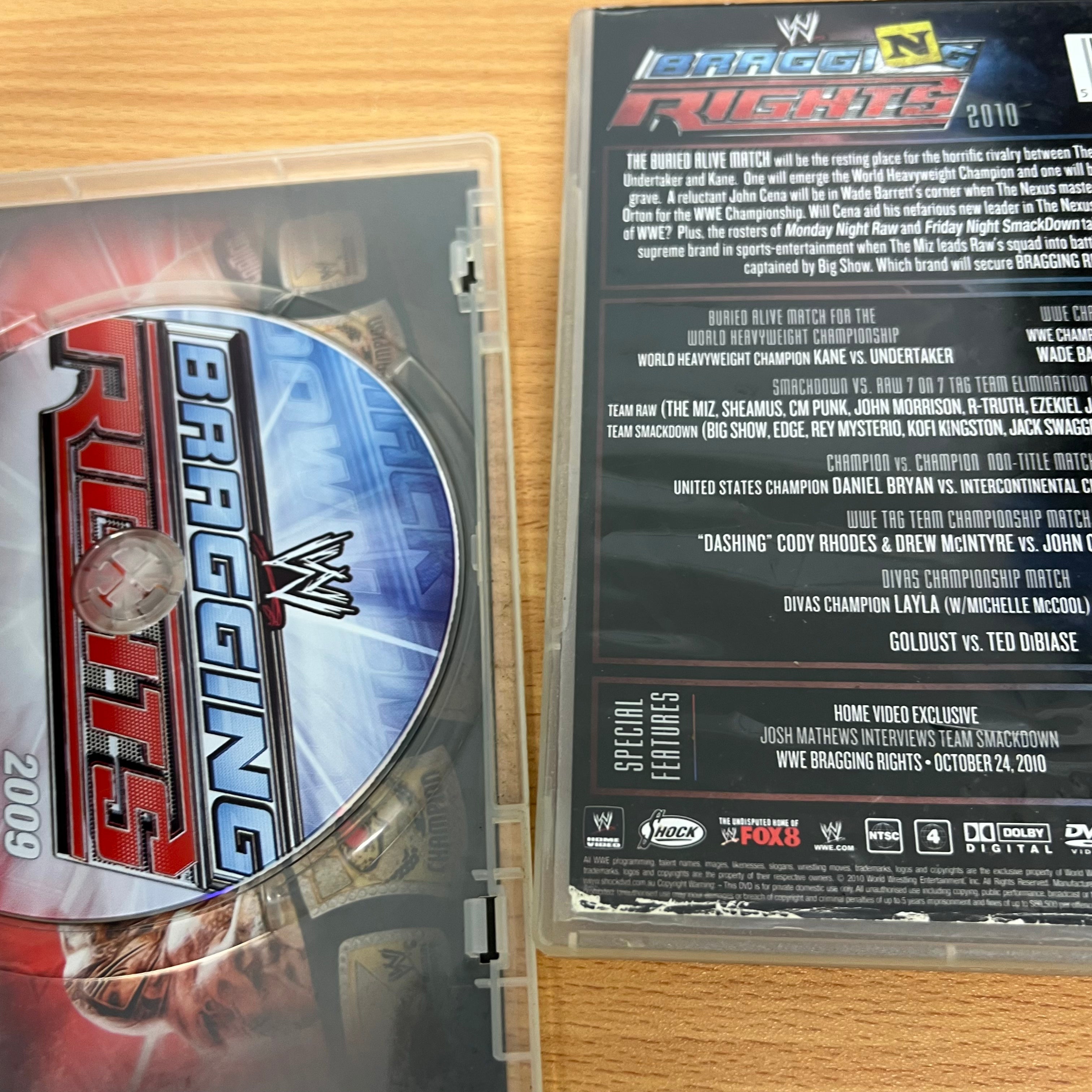WWE 2x DVD Bragging Rights PPV Lot Bundle