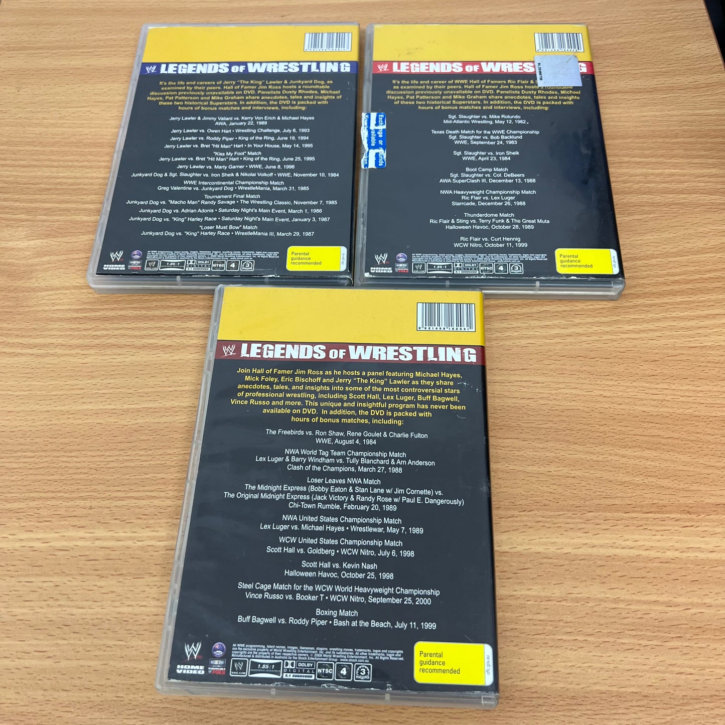 WWE DVD 3 x Legends of Wrestling Rivalries Bundle