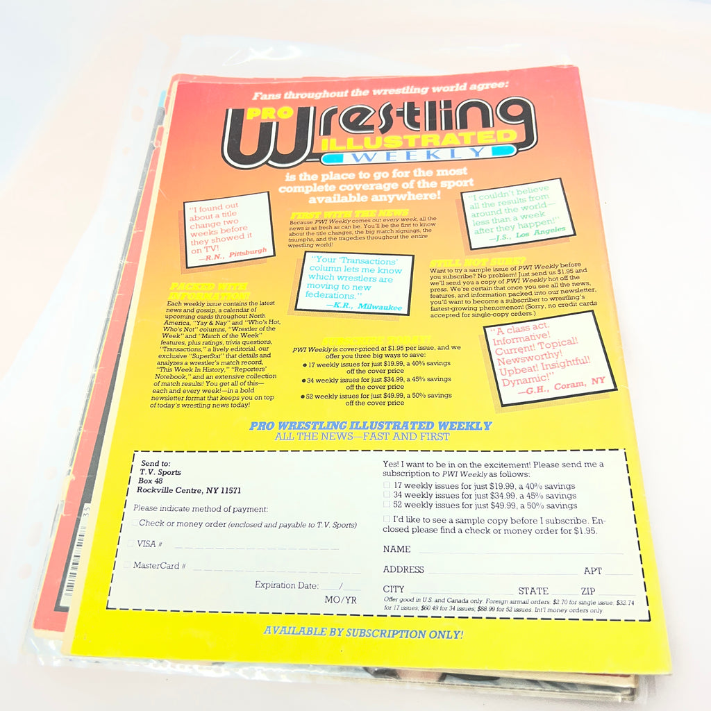 Wrestling USA WWE WWF Magazine Retro Collectable Merchandise