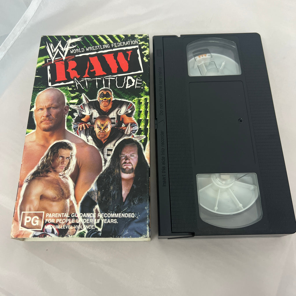 WWF WWE Raw Attitude VHS Wrestling Video Tape Vintage World Wrestling Federation