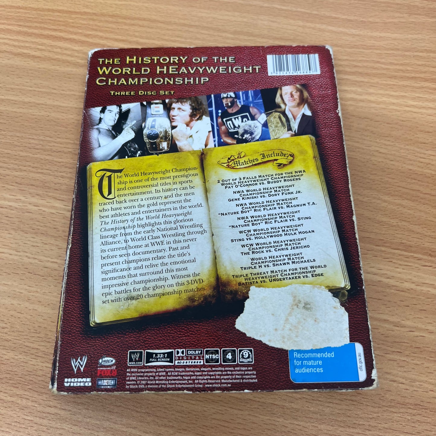 WWE The History Of The World Heavyweight Championship DVD 3 Disc Set