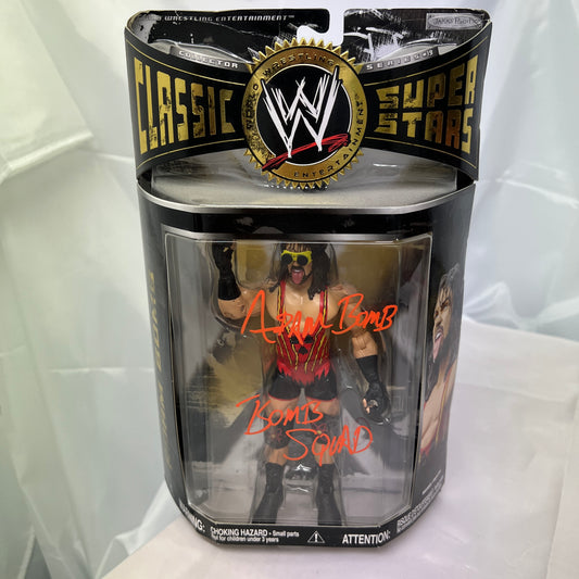 Adam Bomb Signed WWE Classic Superstars Action Figure Jakks Series 19