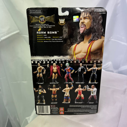 Adam Bomb Signed WWE Classic Superstars Action Figure Jakks Series 19