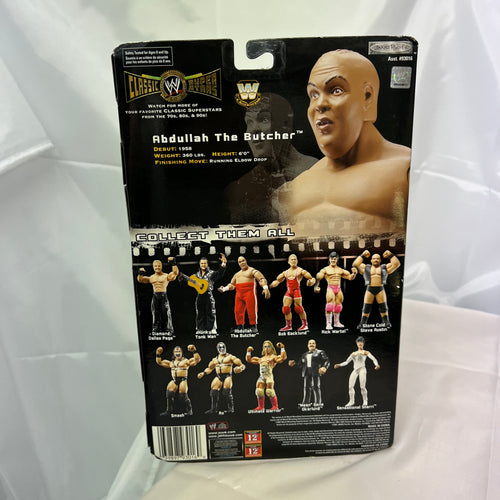 Abdullah The Butcher Signed WWE Classic Superstars Action Figure Jakks Series 14