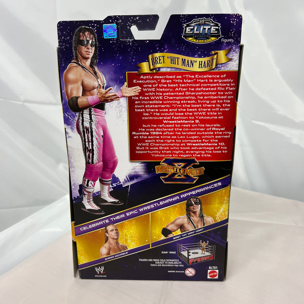 Bret Hart WWE Elite Flashback Wrestlemania Action Figure Mattel