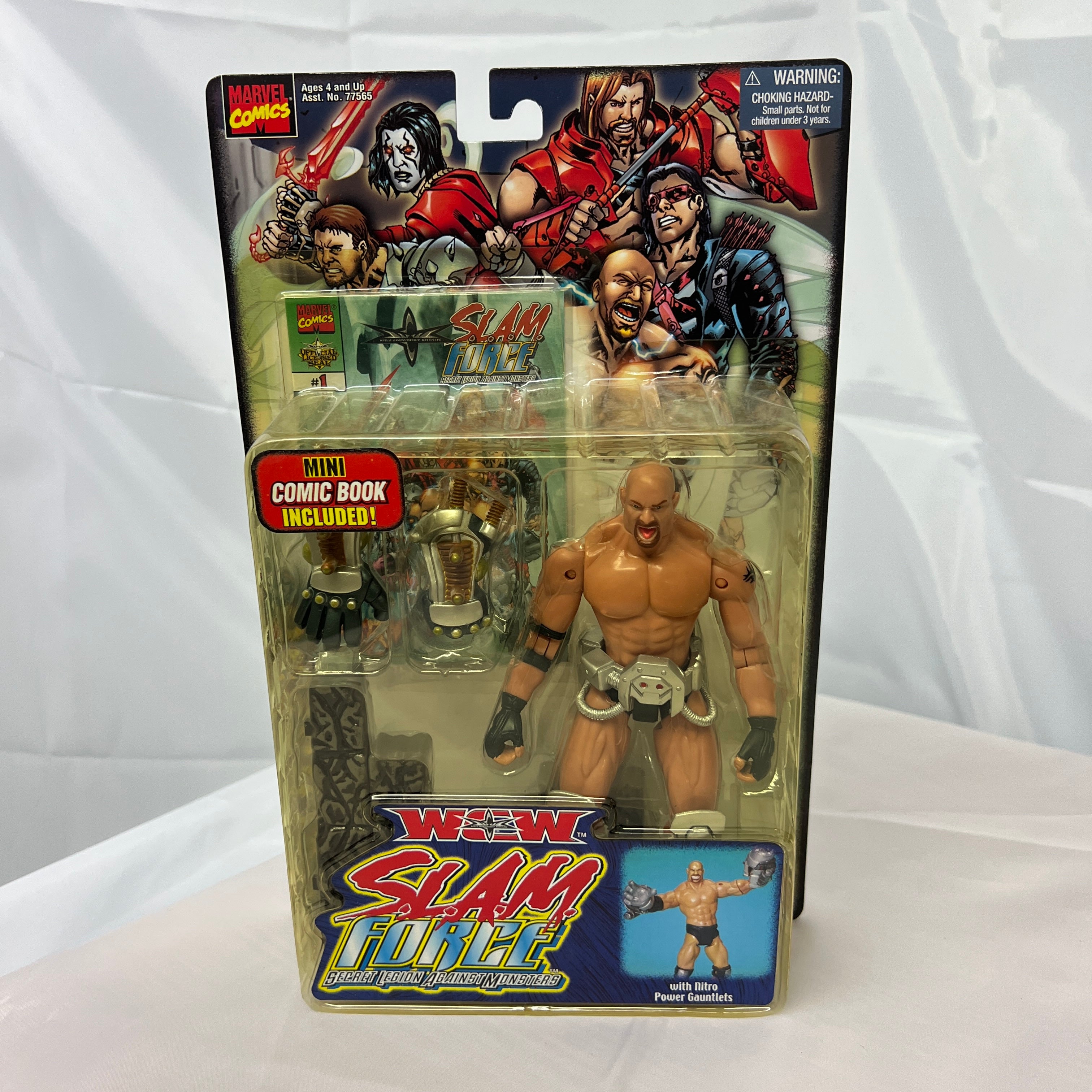 Goldberg WCW Marvel Slam Force Toybiz Action Figure Scale WWE