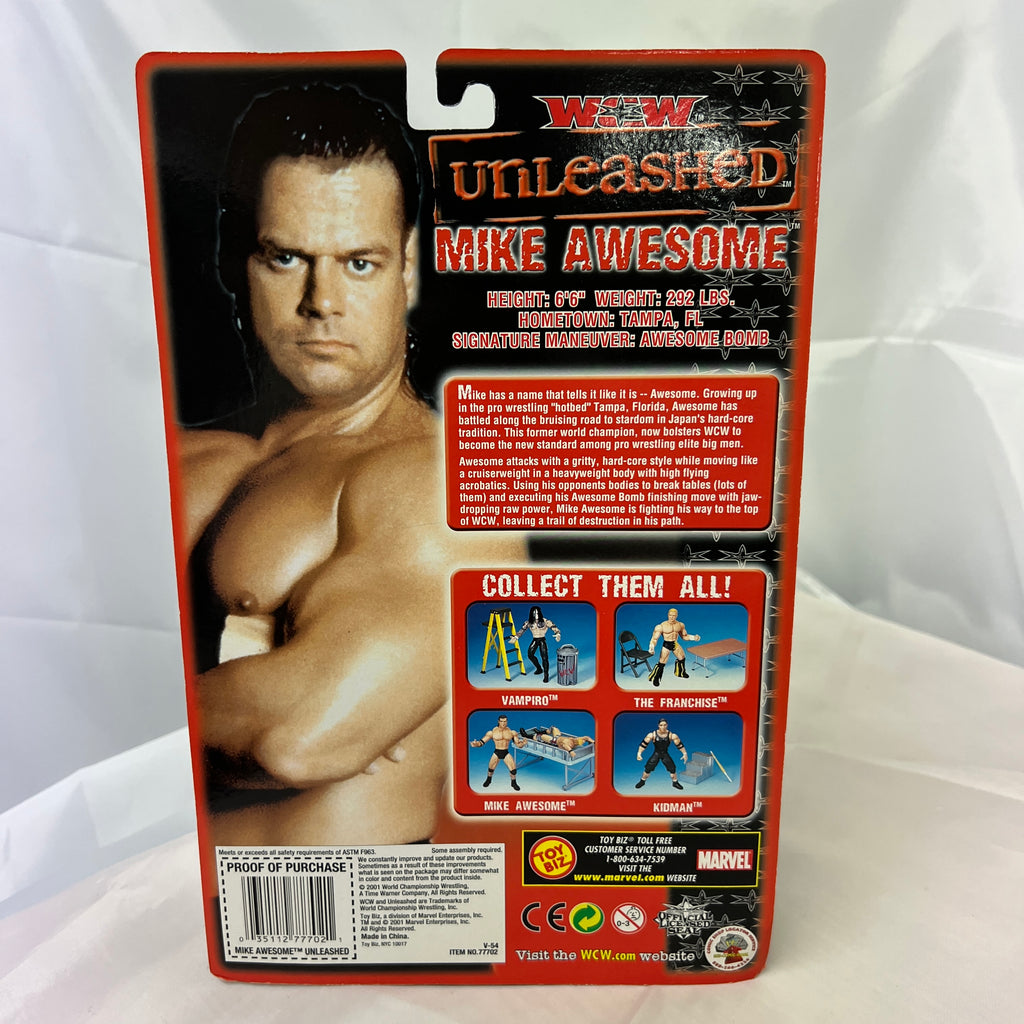 Mike Awesome WCW Unleashed Toybiz 2001 Action Figure Scale WWE