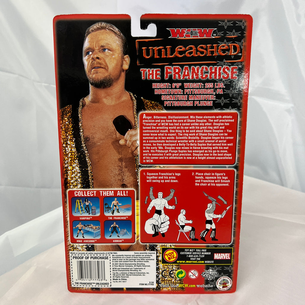 The Franchise Shane Douglas WCW Unleashed Toybiz 2001 Action Figure Scale WWE