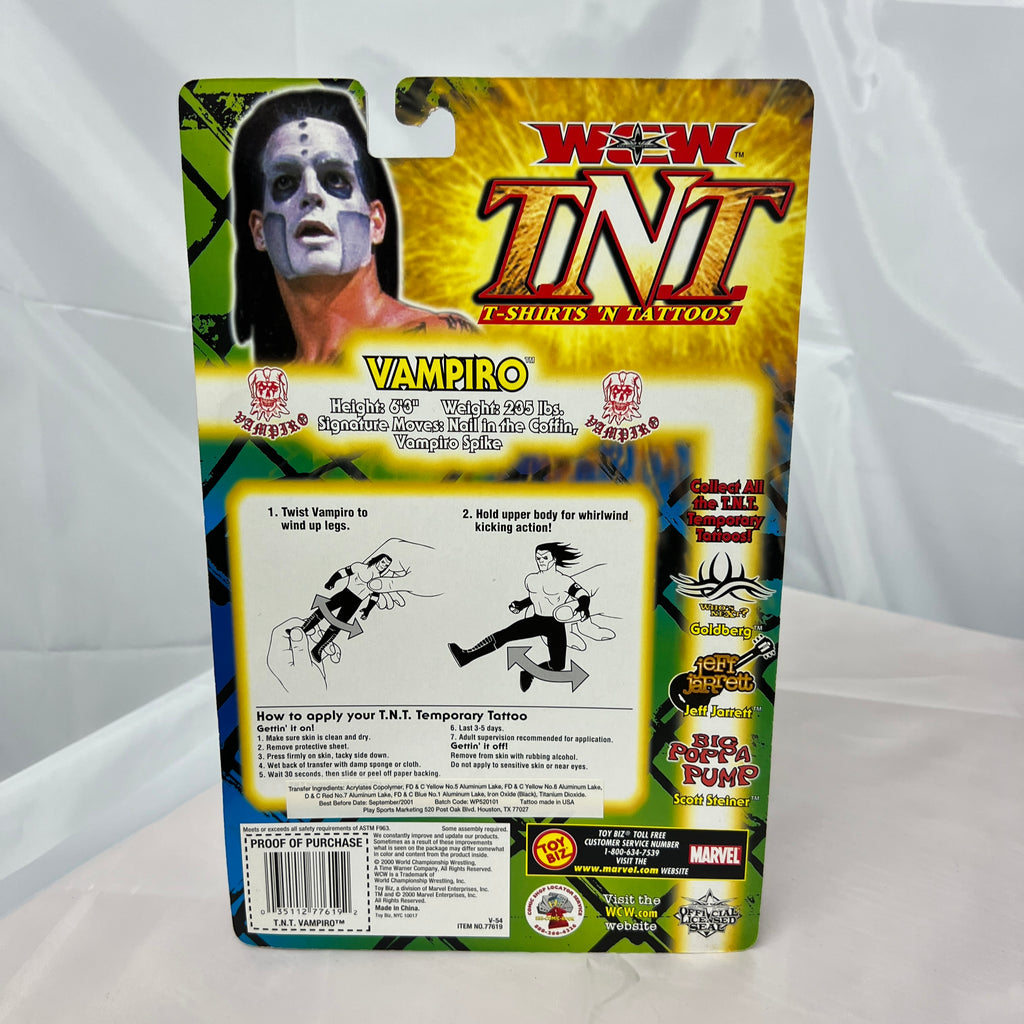 Vampiro WCW TNT Toybiz Action Figure Scale WWE