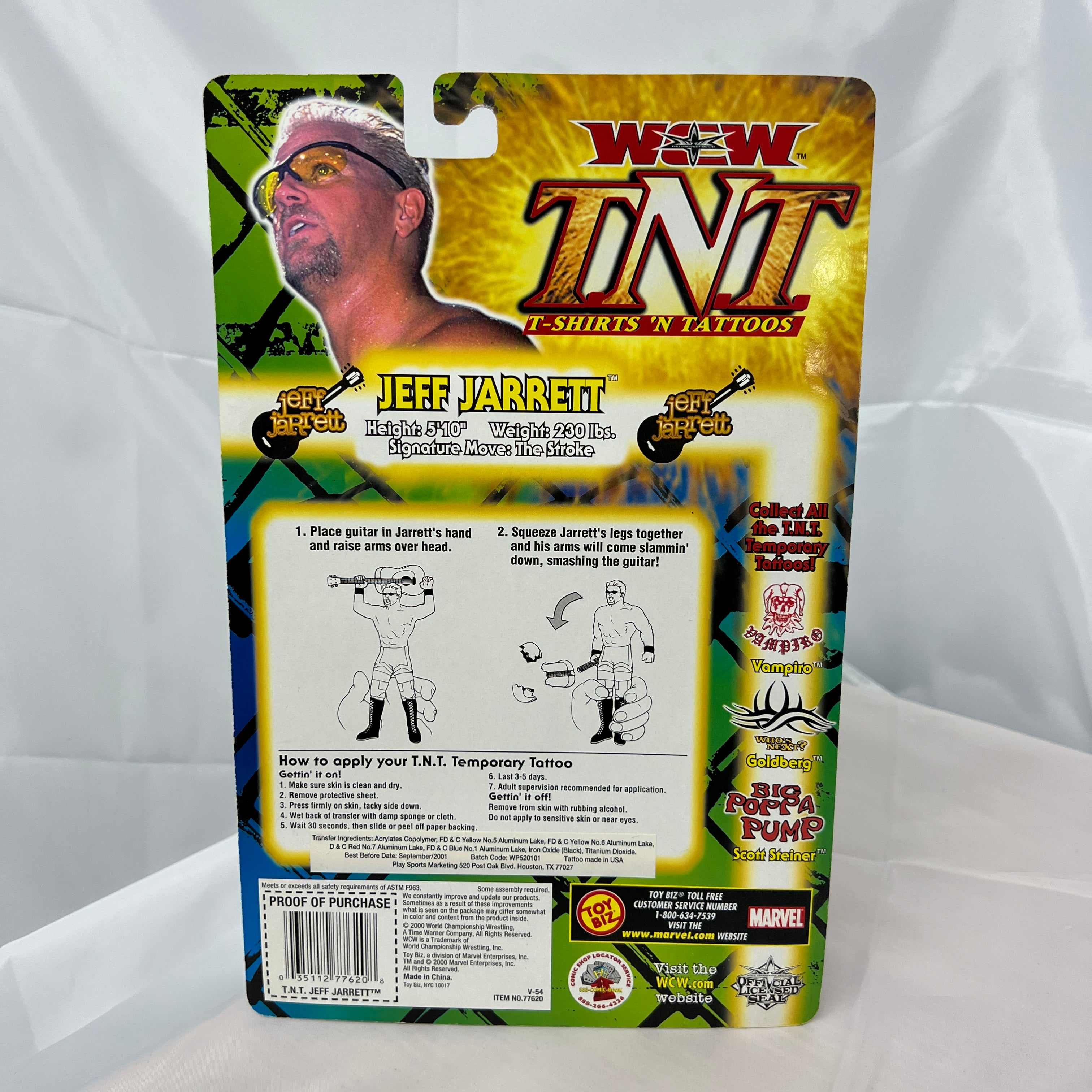 Jeff Jarrett WCW TNT Toybiz Action Figure Scale WWE