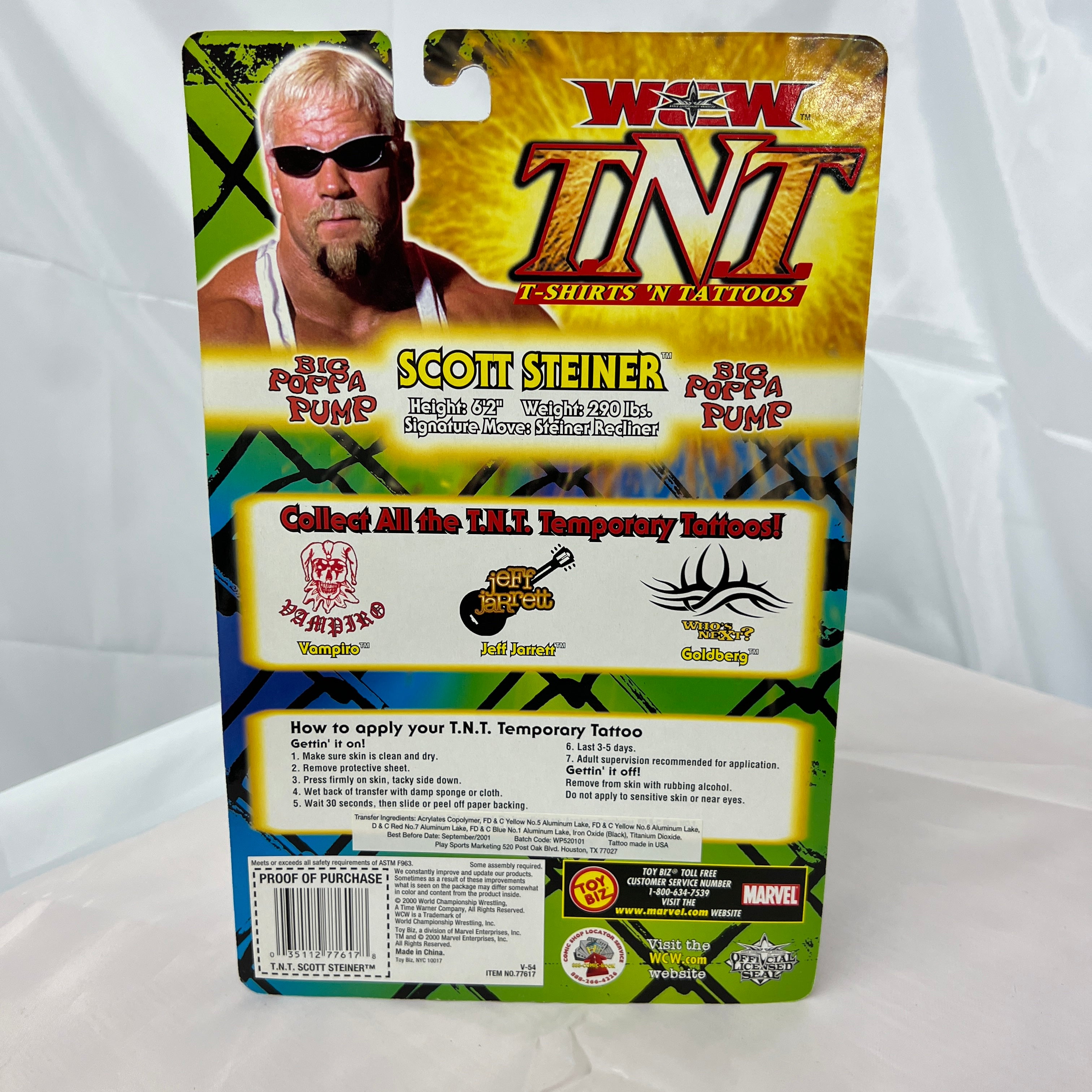 Scott Steiner WCW TNT Toybiz Action Figure Scale WWE
