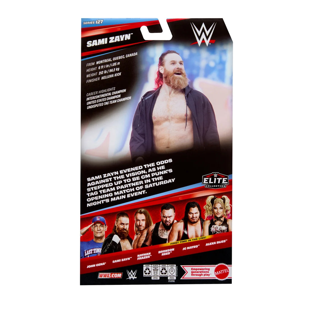 Sami Zayn WWE Elite Series 127 Action Figure Mattel
