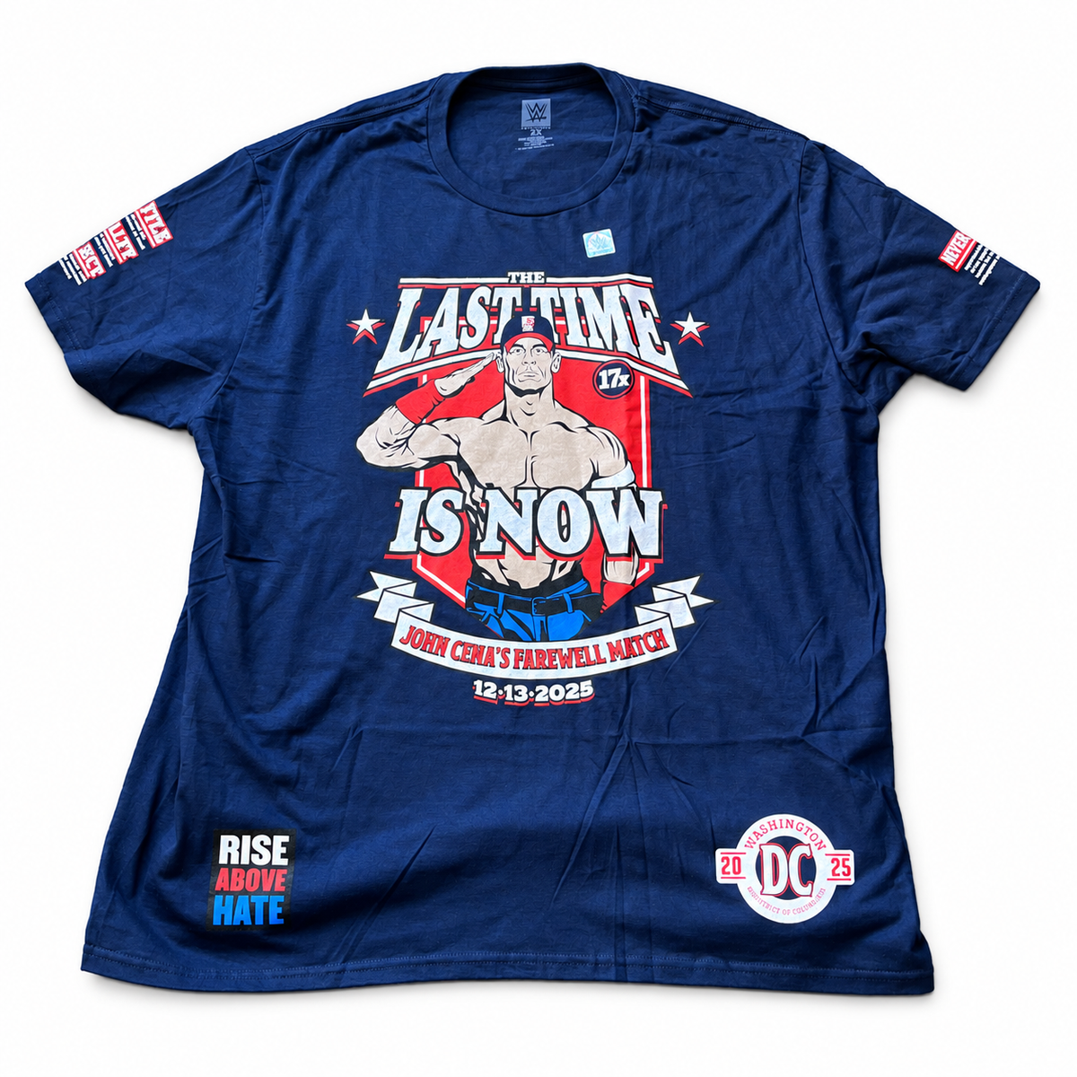 Mens 2XL WWE FINAL MATCH WASHINGTON DC 2025 JOHN CENA Farewell Shirt