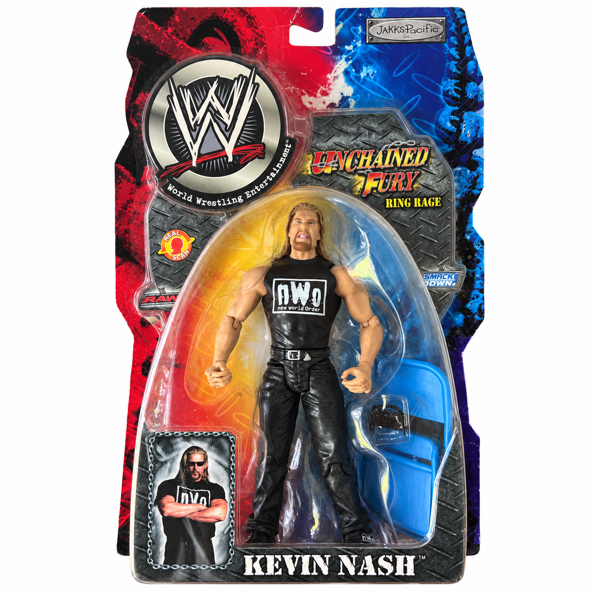2002 WWF WWE Jakks Kevin Nash Wrestling figure MOC Raw WCW