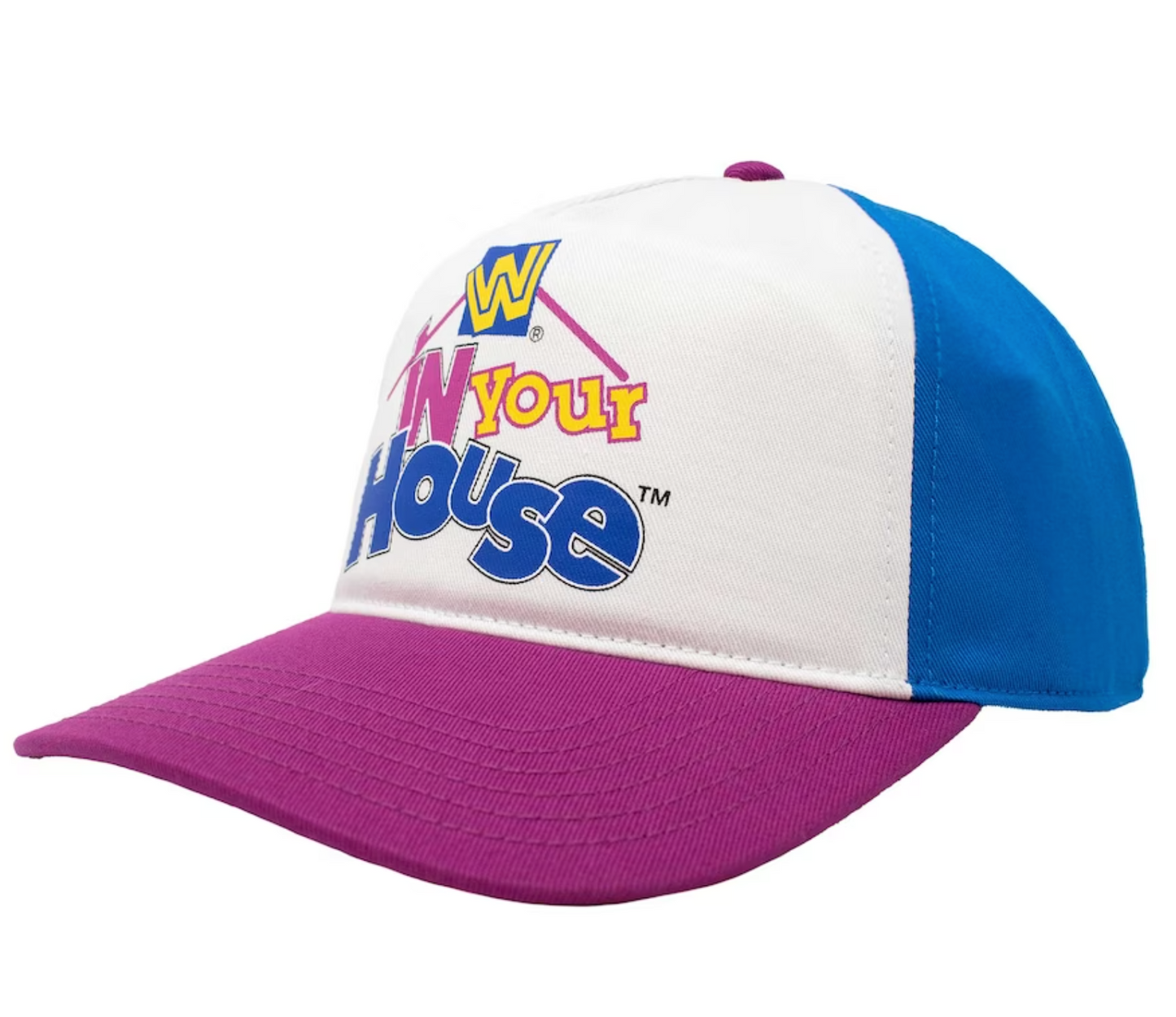 WWE Ripple Junction White/Purple In Your House Adjustable Hat