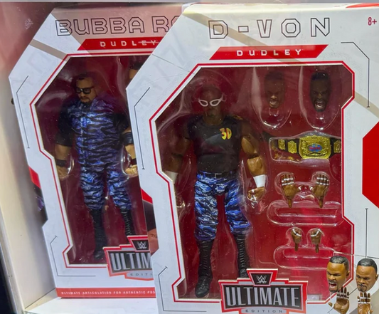 PREORDER Dudley Boyz (Blue Camo) - WWE Ultimate Edition 2 Pack Action Figures