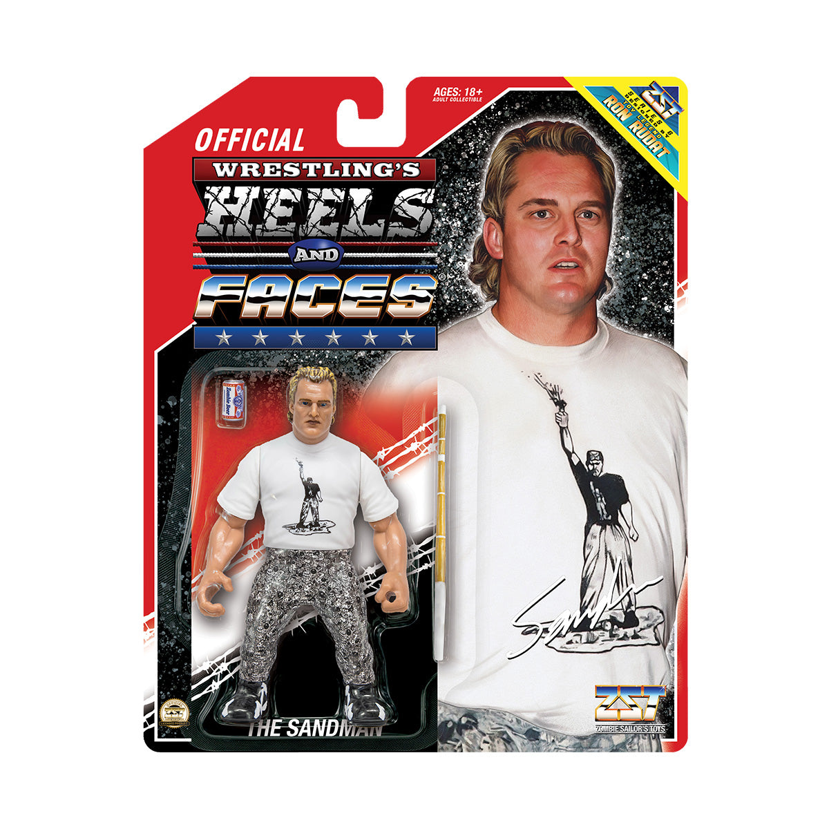 PREORDER Sandman Heels and Faces Series 6 Retro Action Figure WWE