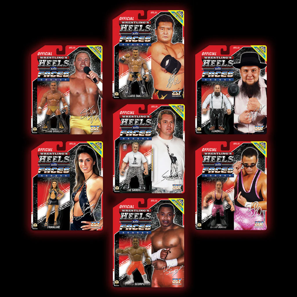 PREORDER Set Of 7 Bonus Danny Doring Heels and Faces Series 6 Retro Action Figures WWE