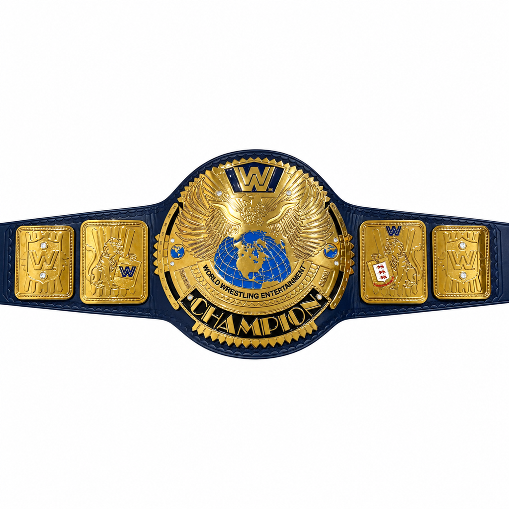 WWE Blue Big Eagle WWF Championship Replica Title Belt Authentic
