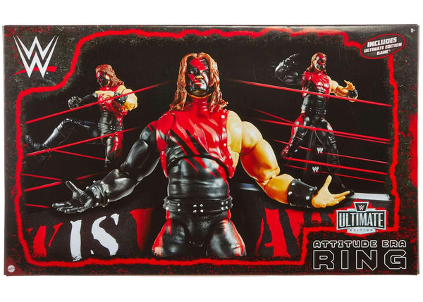 WWE Ultimate Edition Attitude Era RAW IS WAR Scale Ring with Kane Ultimate