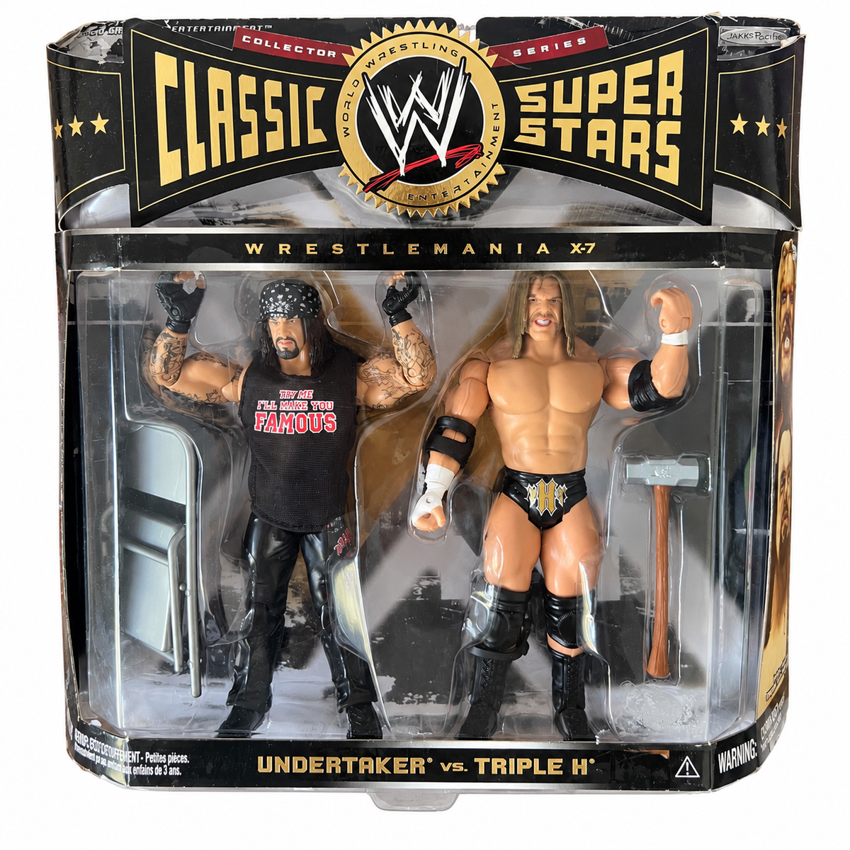 Undertaker Triple H WWE Wrestlemania 17 Classic Superstars 2 Pack Action Figures Jakks