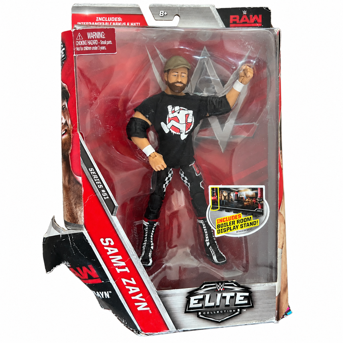 Sami Zayn WWE Elite 51 Action Figure Mattel Dmg Box