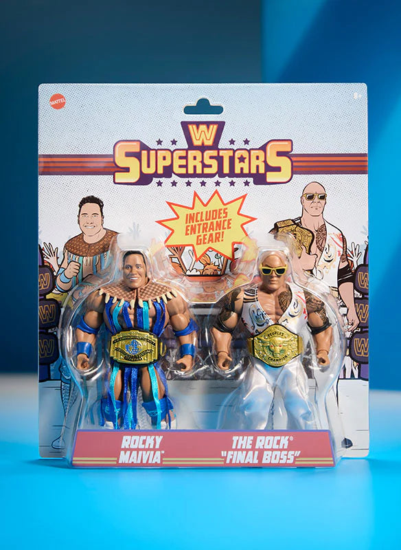 WWE Superstars Rocky Maivia and The Rock 2 Pack Action Figures