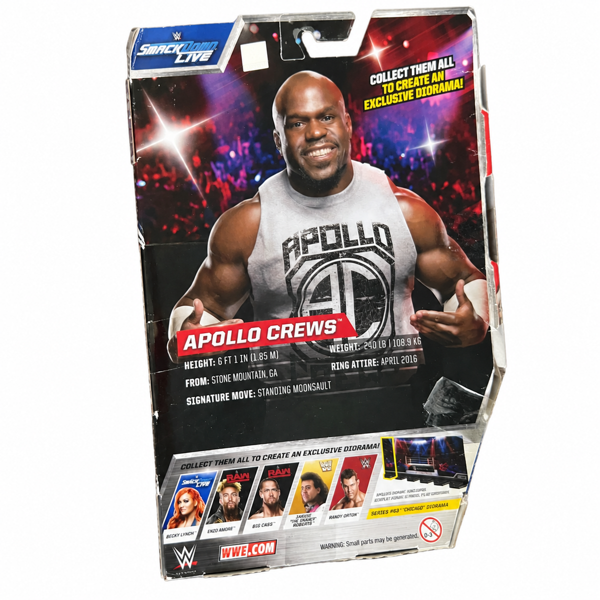 Apollo Crews WWE Elite 49 Action Figure Mattel Dmg Box