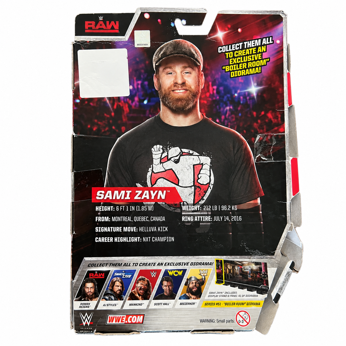 Sami Zayn WWE Elite 51 Action Figure Mattel Dmg Box