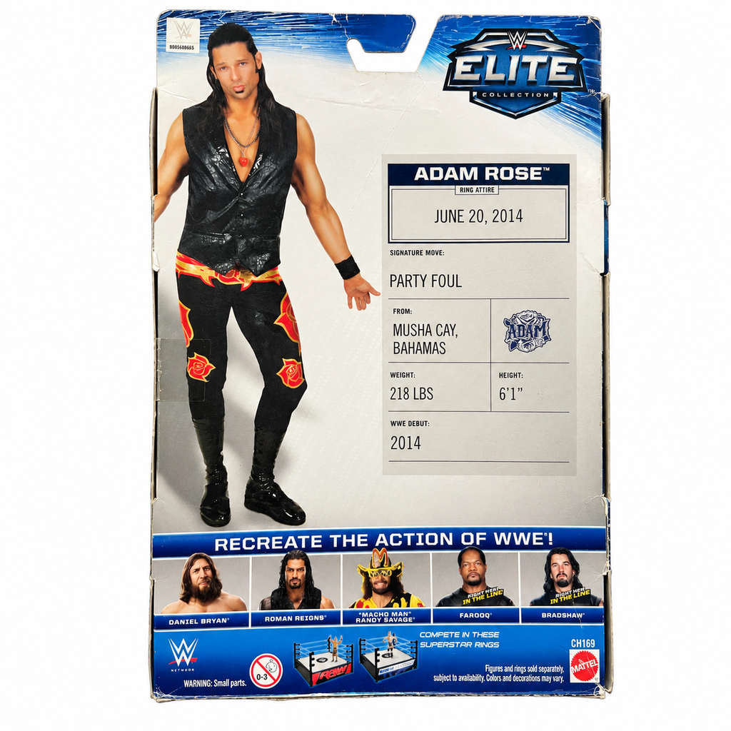 Adam Rose WWE Elite 38 Action Figure Mattel Dmg Box