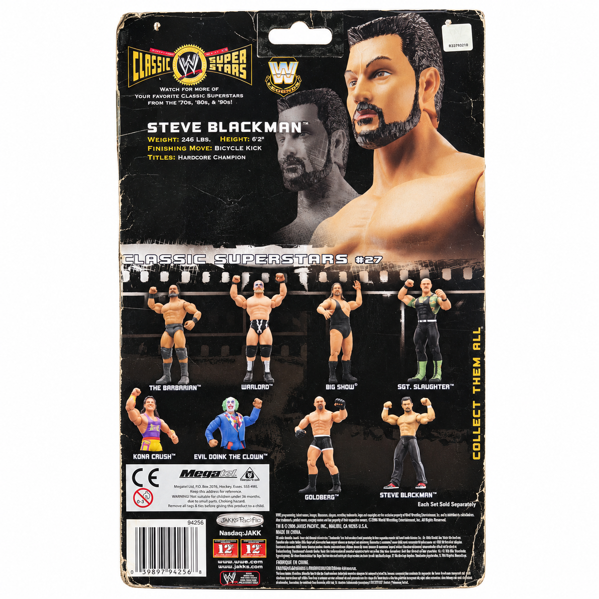 Steve Blackman WWE Classic Superstars 27 Jakks Action Figure
