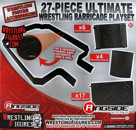 27-Piece Ultimate Wrestling Barricade Playset - WWE AEW Ring Accessory Exclusive