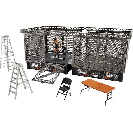 WWE NXT War Games Playset 2 Rings and Cage with Bonus Pete Dunne Figure