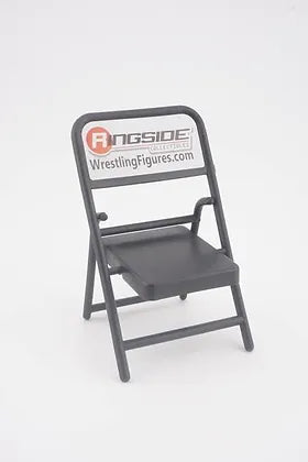 1x Folding Steel Black Chair Accessory - WWE AEW Figure Accessories
