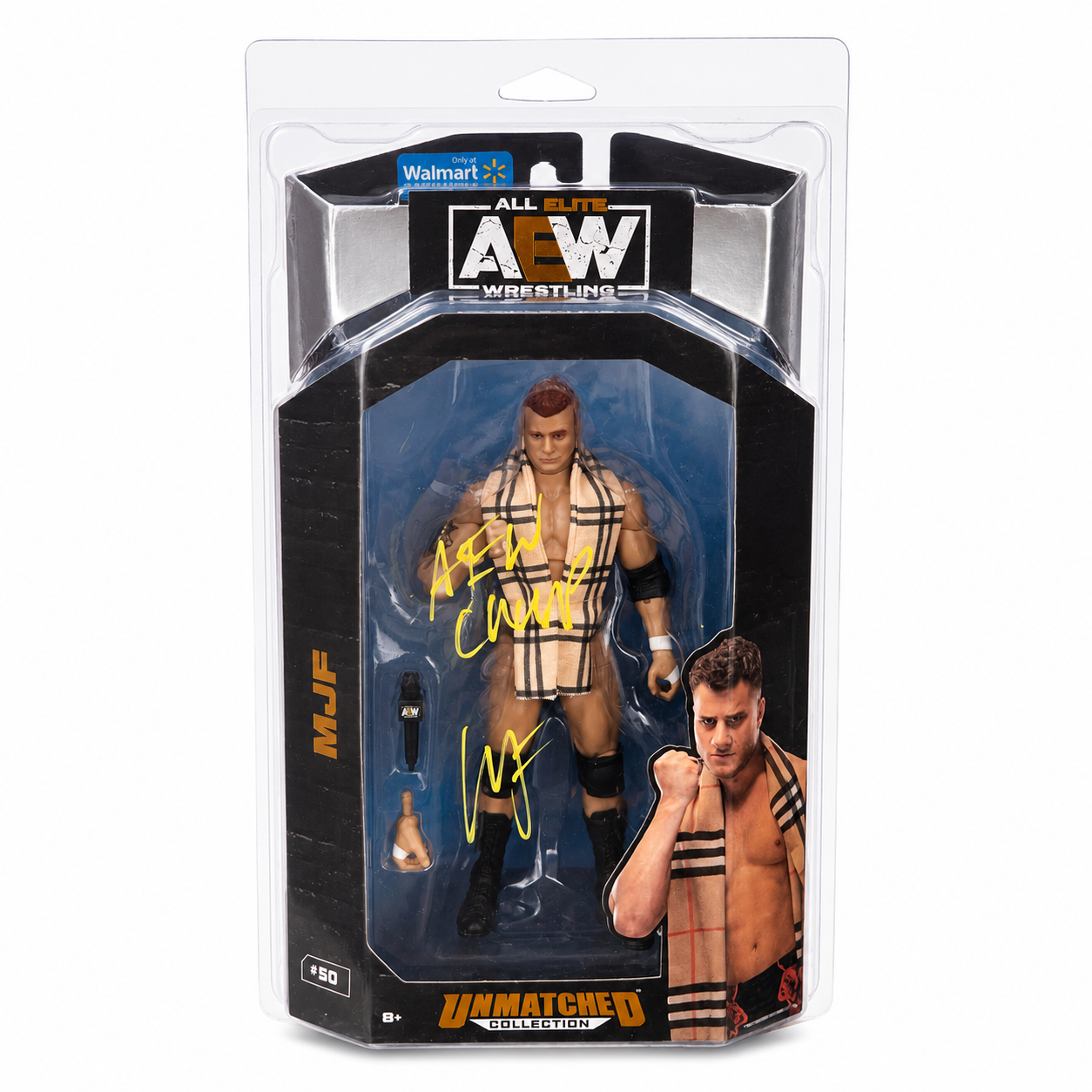 MJF AEW Unmatched Collection Autographed Signed Highspots COA Action Figure WWE