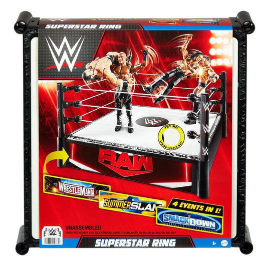 WWE Superstar Wrestling Ring Action Figure Playset