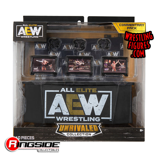 AEW Commentator Announcer Accessories Pack - Playset Commentary Exclusive