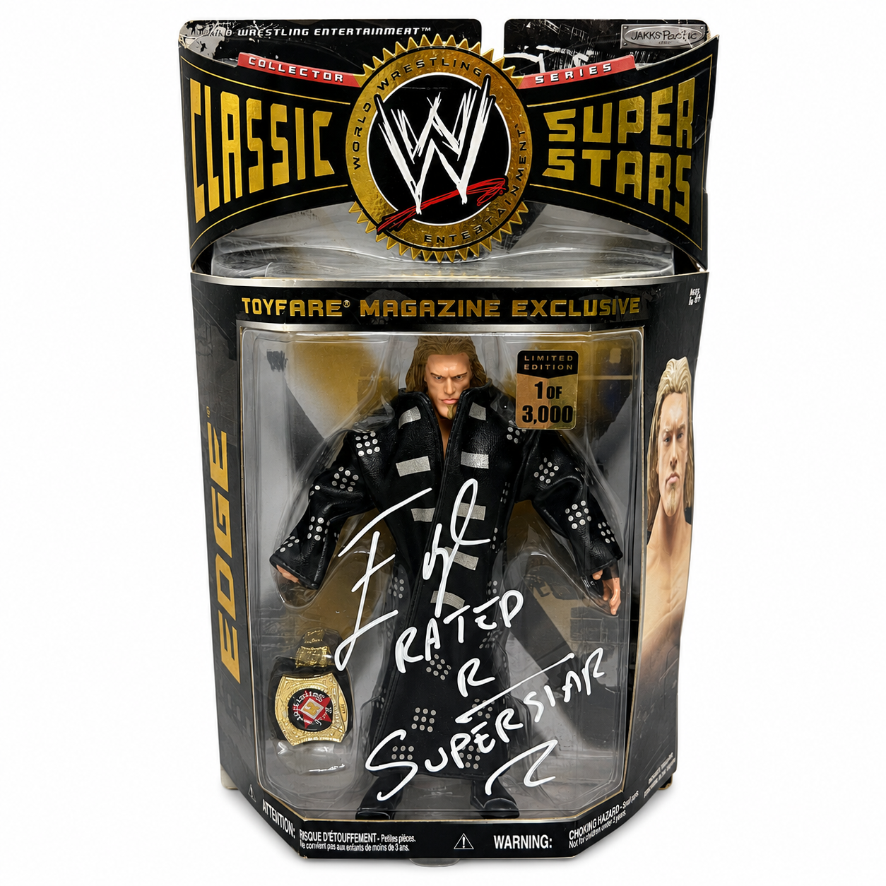 Edge Signed WWE Classic Superstars Toyfair with Photo Proof Autograph Action Figure