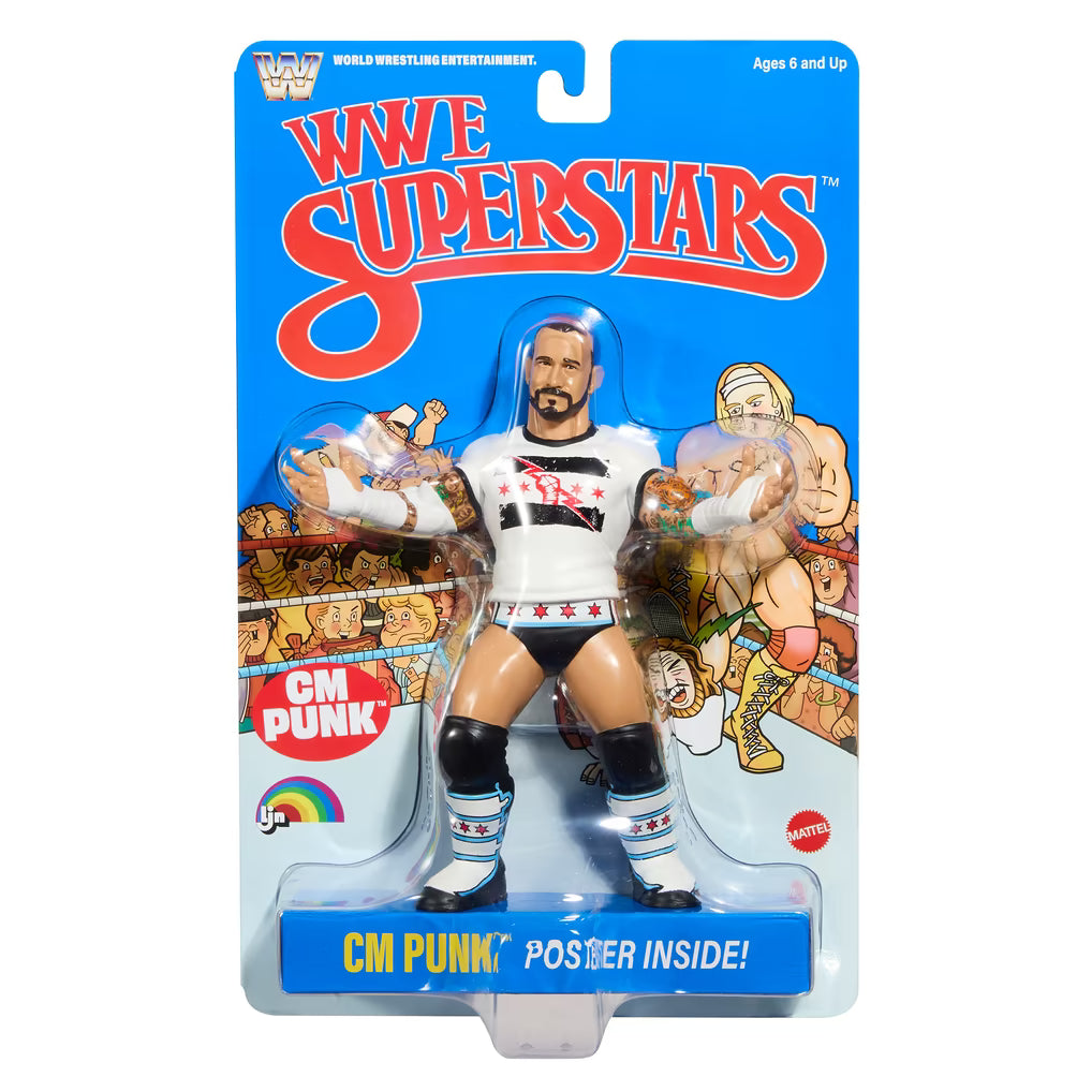 CM Punk WWE LJN Series Action Figure Mattel Retro
