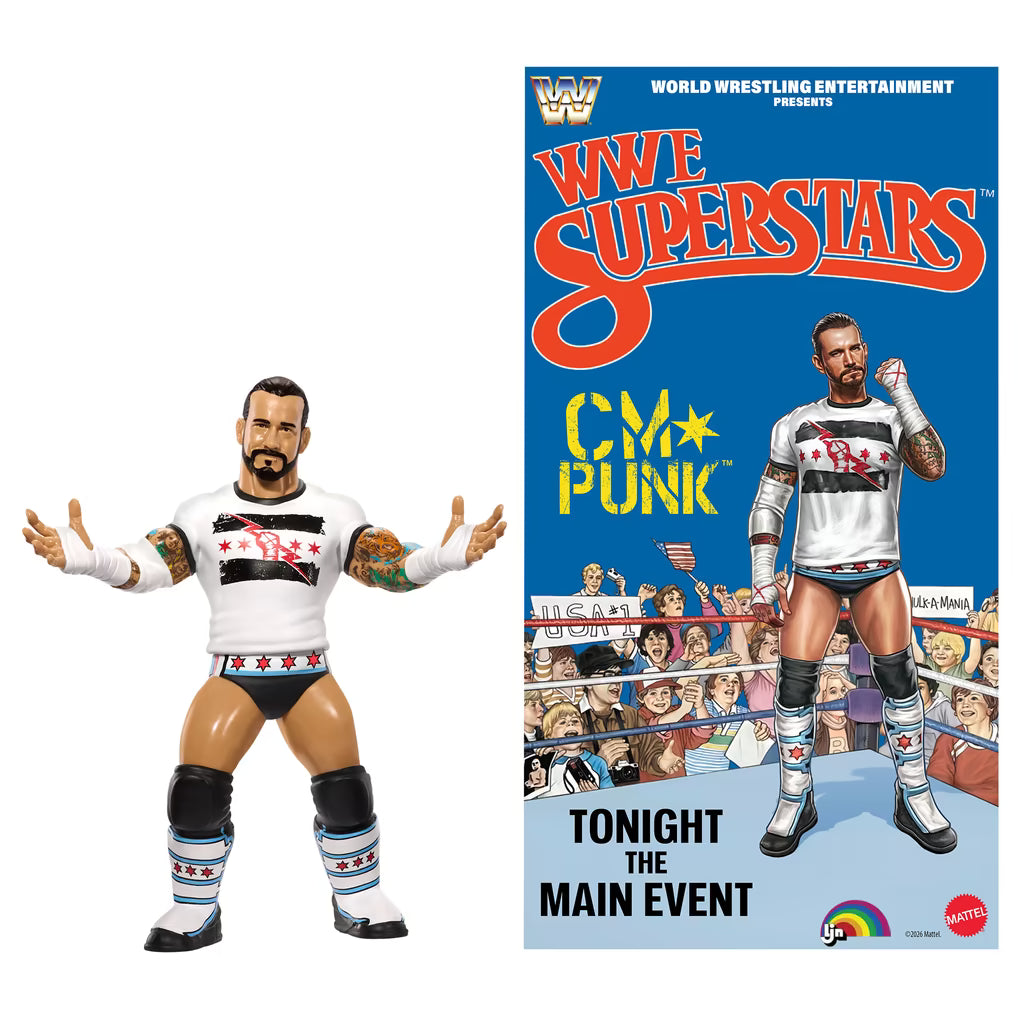 CM Punk WWE LJN Series Action Figure Mattel Retro