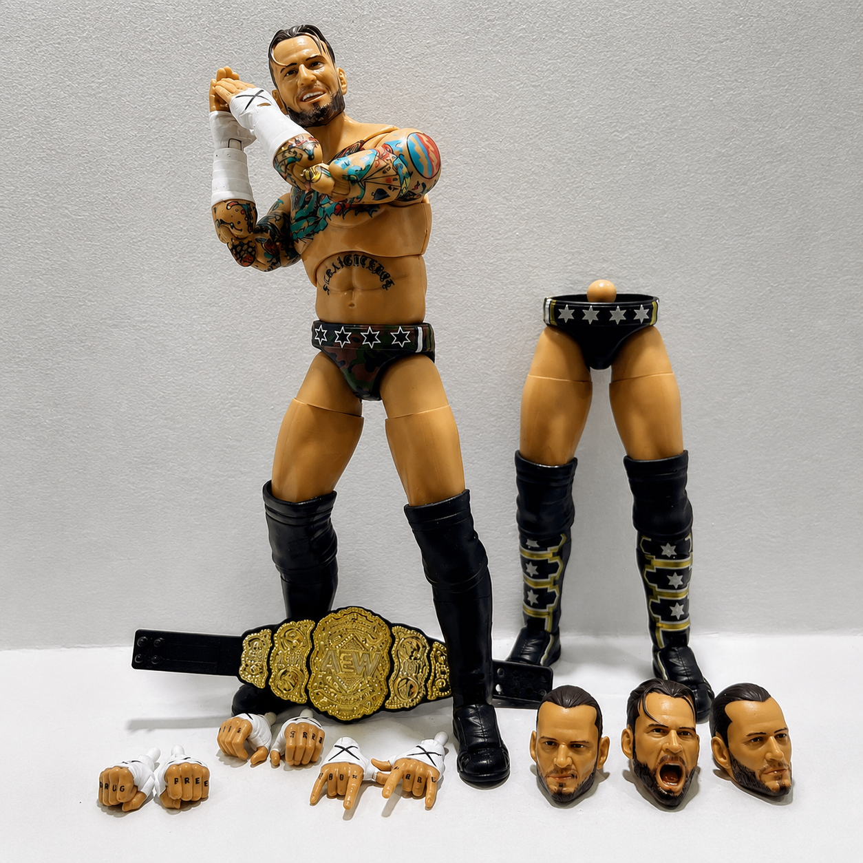 CM Punk Supreme AEW WWE Out Of Box Action Figure Mattel