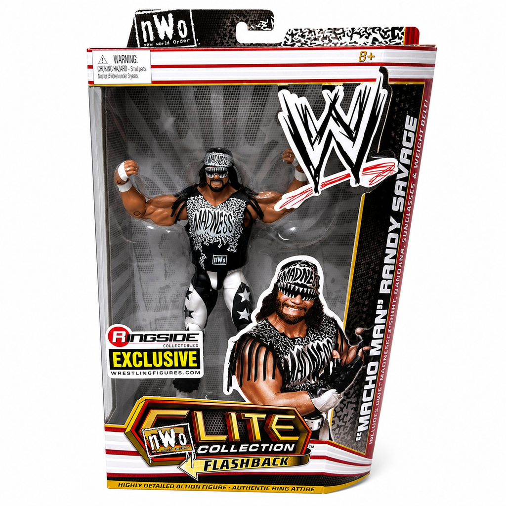 Macho Man Randy Savage NWO WWE Elite Ringside Exclusive Action Figure Mattel
