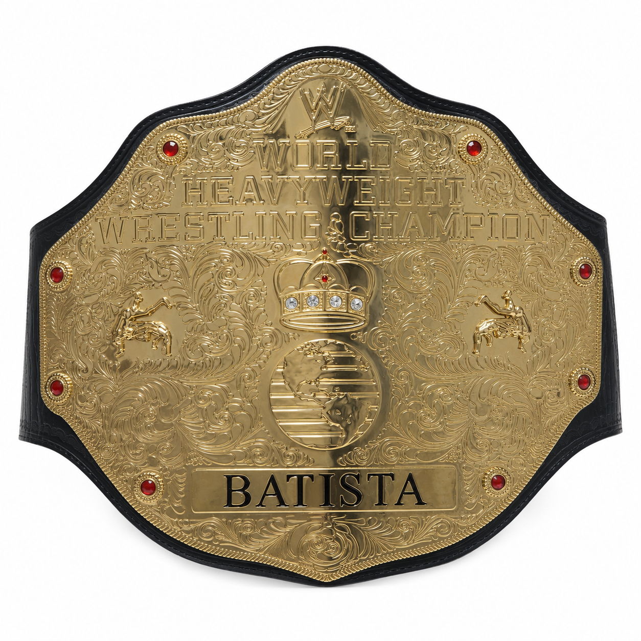 WWE World Heavyweight Championship Batista Nameplate Replica Title Belt Authentic FTC